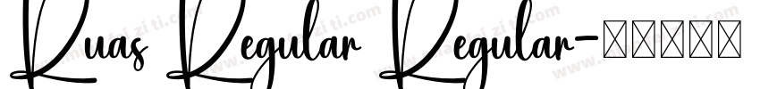 Ruas Regular Regular字体转换